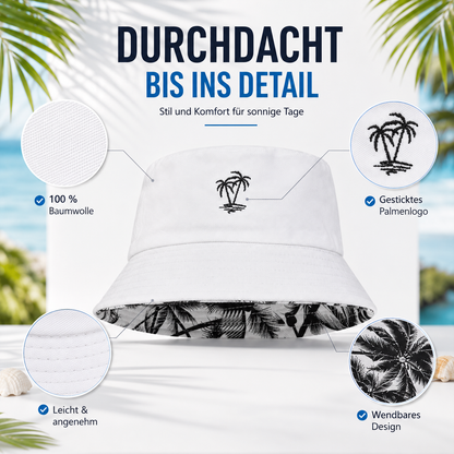 Unisex Wende Bucket Hat | Sonnenhut aus Baumwolle für Strand & Alltag