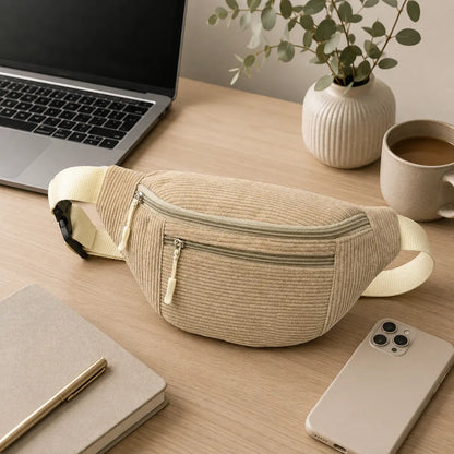 Cord Bauchtasche Damen & Herren | Verstellbare Crossbody Umhängetasche