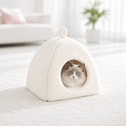 Katzenhöhle für kleine Katzen | Warm & weich gepolstert