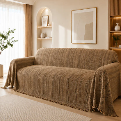 Chenille Sofabezug | Extra großer Sofaschutz für Winter & Kälte