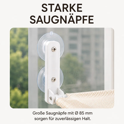 Katzenbett Fenster | Klappbare Fensterliege mit starken Saugnäpfen