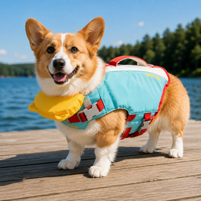 Hundeschwimmweste mit Rettungsgriff | Schwimmhilfe für Hunde