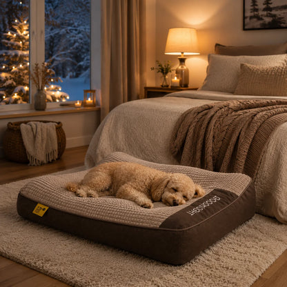 Orthopädisches Hundebett | Warmes Plüschbett für Winter & Kälte