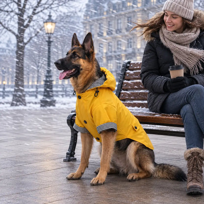 Hunderegenmantel wasserdicht | Regenjacke mit Kapuze für Hunde