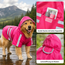 Hunde Regenmantel Wasserdicht | Reflektierende Regenjacke mit Kapuze
