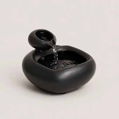 Keramik Katzenbrunnen ohne Filter | 1 L Trinkbrunnen mit USB