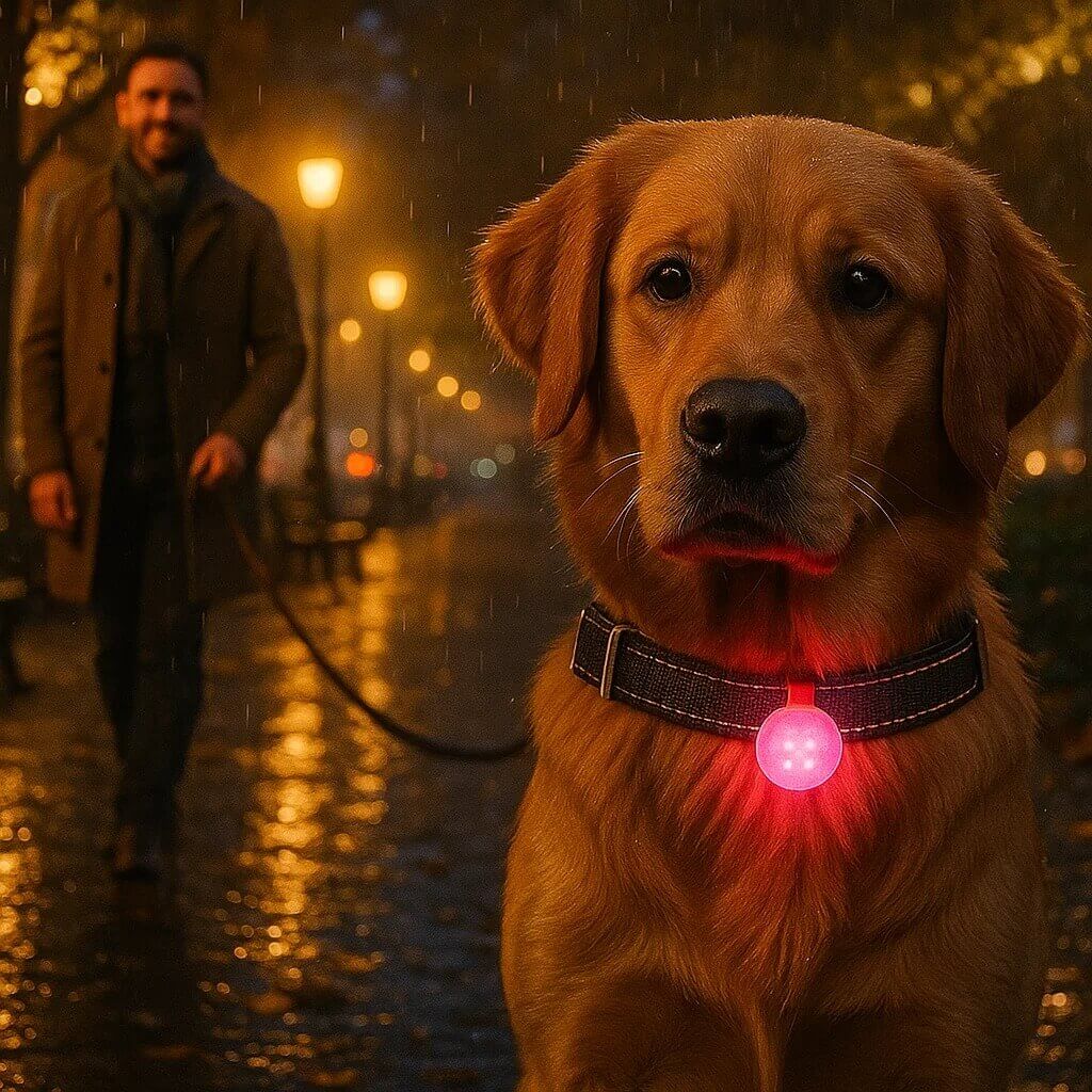 LED-Licht für Hundehalsband | wasserdicht & wiederaufladbar