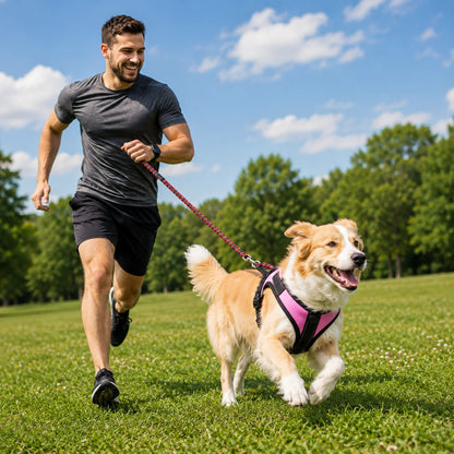 Reflektierendes Hundegeschirr mit Griff | Atmungsaktiv, Verstellbar & Gepolstert