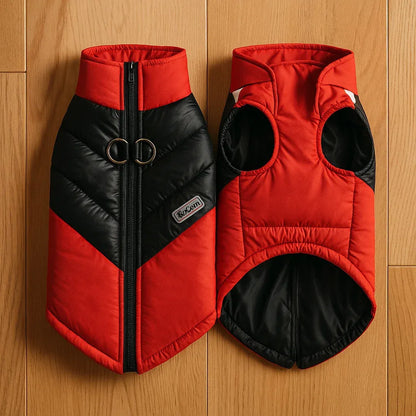 Winter Hundemantel mit D-Ring | Wasserdichte & Warme Hundejacke