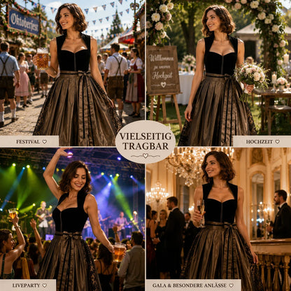 Dirndl Damen Kleid | Elegantes Trachtenkleid für Oktoberfest