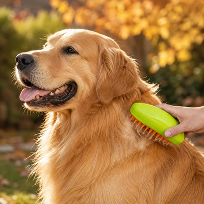 Fellbürste für Hunde & Katzen | Dampfbürste gegen lose Haare