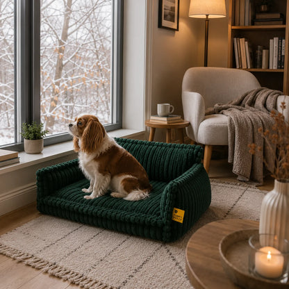 Orthopädisches Hundebett | Warmes Hundesofa für Winter & Kälte