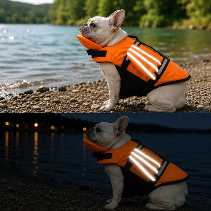 Schwimmweste Hund mit Kinnauflage |Sicherer Auftrieb & Verstellbar
