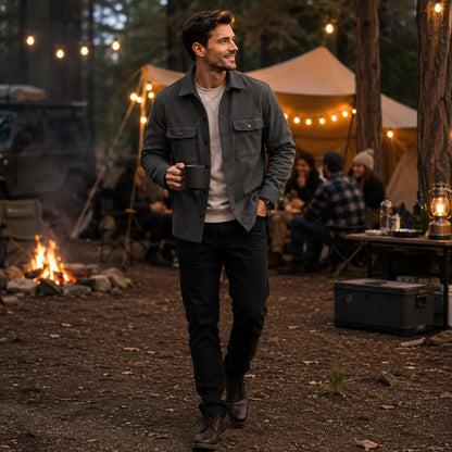 Herren Flanelljacke mit Fleece-Futter | Warme Winterjacke für Herren