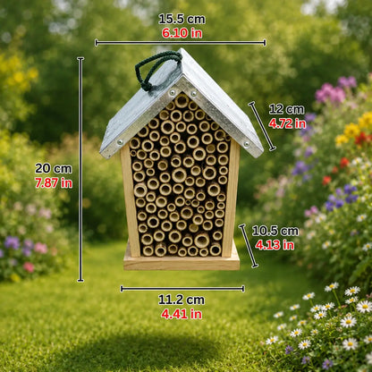 Insektenhotel aus Holz für Garten & Balkon | Nützlingshaus