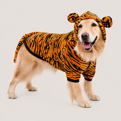 Tiger Partnerlook | Onesie & Hundemantel für Mensch und Hund