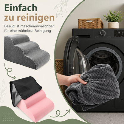 3-stufige Hundetreppe aus Schaumstoff mit rutschfestem Bezug