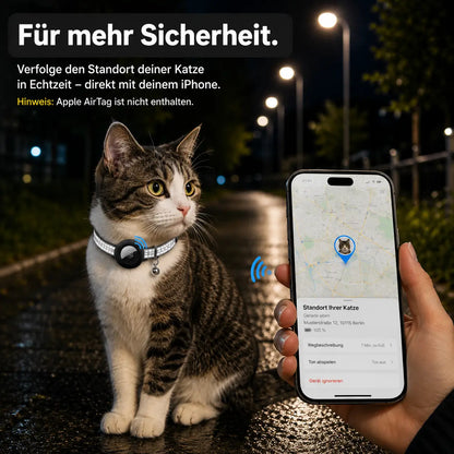 FreiheitsSafe | GPS Katzenhalsband mit AirTag Halter