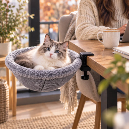Katzenbett Hängematte | Faltbares rundes Katzenbett für Zuhause