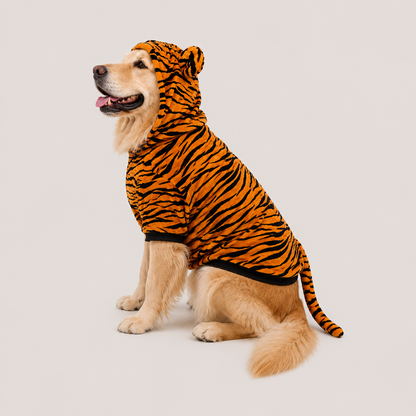 Tiger Partnerlook | Onesie & Hundemantel für Mensch und Hund