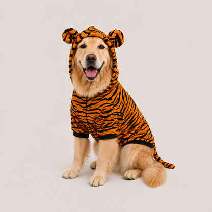 Tiger Partnerlook | Onesie & Hundemantel für Mensch und Hund