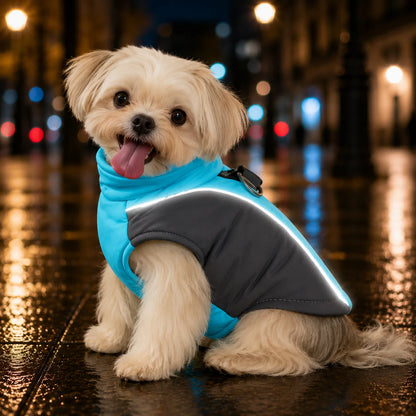 Hundemantel Winter | Warm, Wasserdicht & Reflektierend mit D-Ring