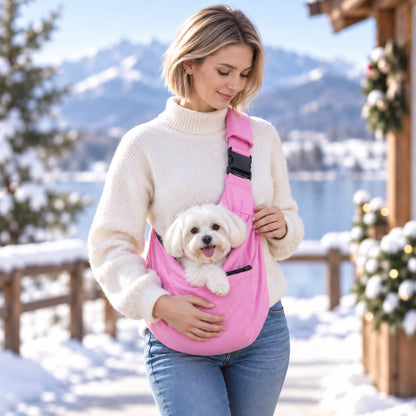 Hundetragetasche | Gepolsterte Schultertasche für Winter & Reisen