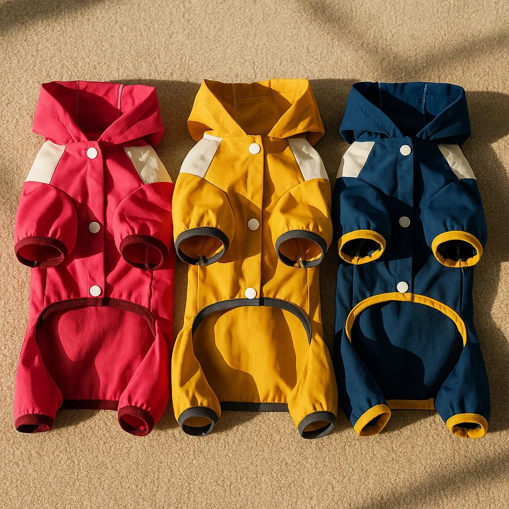 Hundemantel Regenjacke mit Kapuze | wasserfest & winddicht