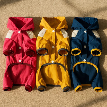 Hundemantel Regenjacke mit Kapuze | wasserfest & winddicht