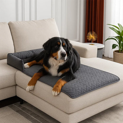 Hundebett mit Sofabezug | wasserfest & waschbar mit gemütlichem Rand