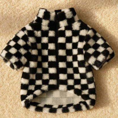 Hundemantel Schwarz Weiß | elegant, warm & stilvoll für Hunde
