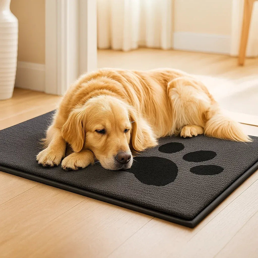 Schmutzfangmatte Hund mit Pfotenmuster | Saugstark & Rutschfest