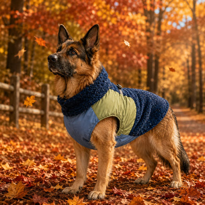 Warme Winter Hundemantel mit Fleece | Wasserabweisende Hundeweste