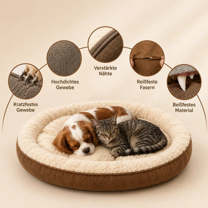 Hundebett aus Baumwolle | Weiches Haustierbett für Hunde & Katzen