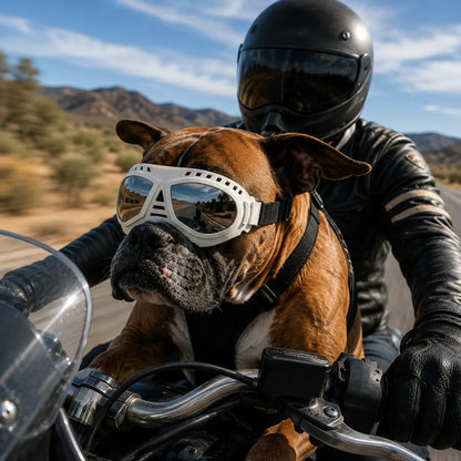Hundeschutzbrille – Winddicht & mit UV-Schutz für kleine und mittelgroße Hunde