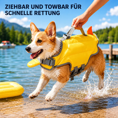 Hundeschwimmweste mit Rettungsgriff | Verstellbare Schwimmhilfe für kleine Hunde