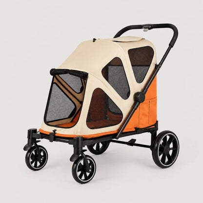 Faltbarer Hundebuggy bis 30 kg | Hundewagen für unterwegs