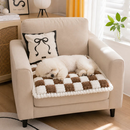 Sofaschutz für Hunde & Katzen | Warme Chenille Haustierdecke für Winter