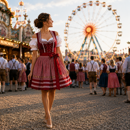 Dirndl Damen Set für Oktoberfest | Klassisch & Elegant