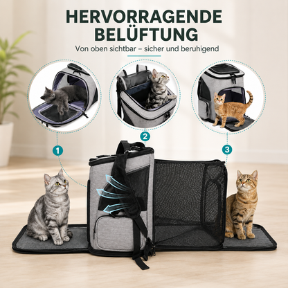 Katzenrucksack mit Sichtfenster | Transportrucksack