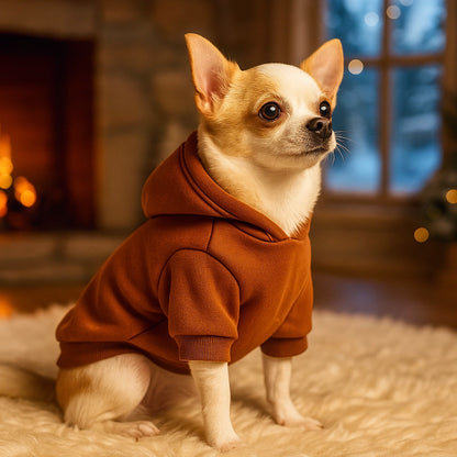Hundemantel mit Kapuze | Warmer Fleece Hoodie für Hunde im Winter