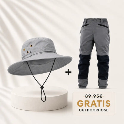 Sonnenhut mit breiter Krempe | Inklusive gratis Wathose