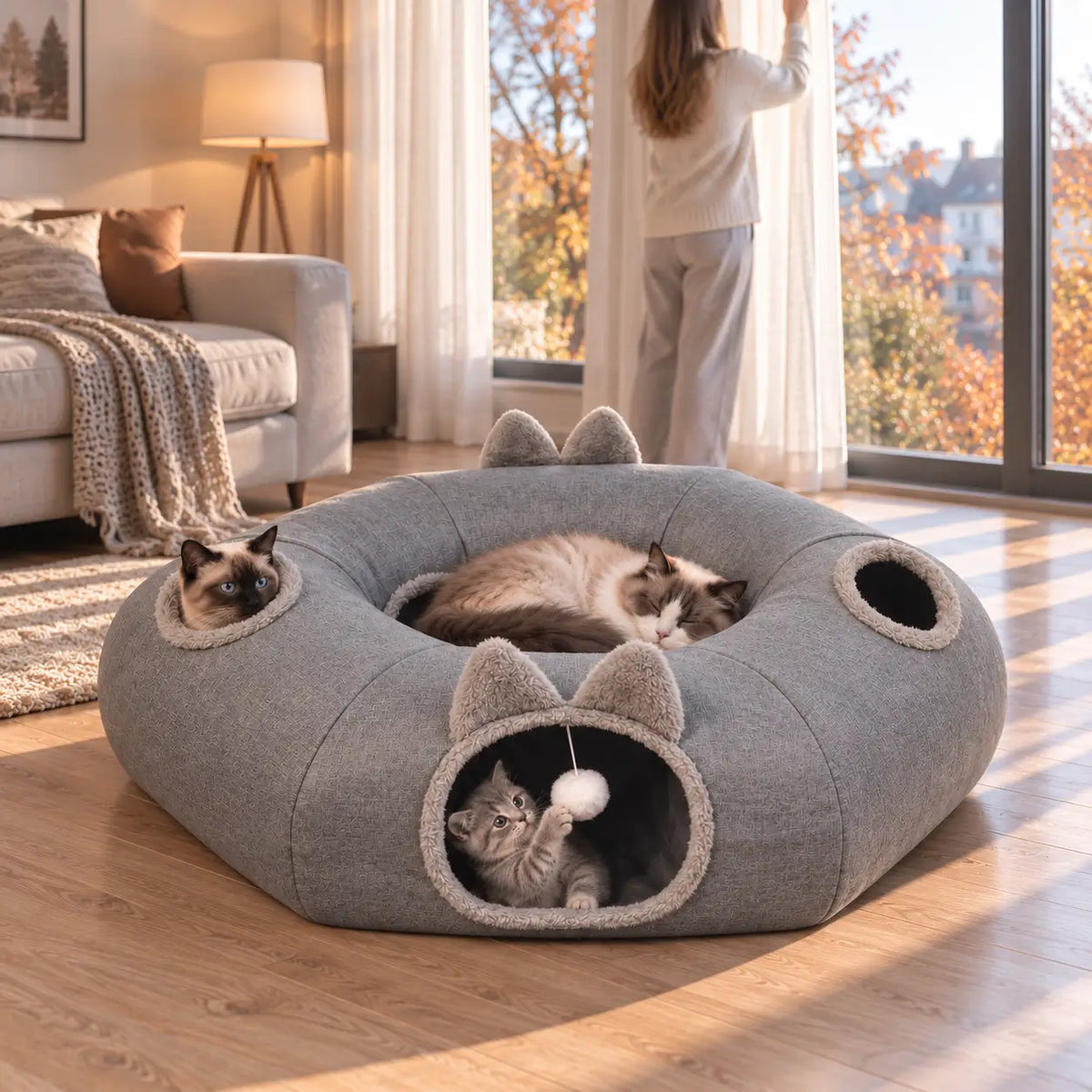 Katzentunnel mit Bett Lifestyle-Bild