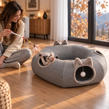Katzentunnel mit Bett Lifestyle-Bild