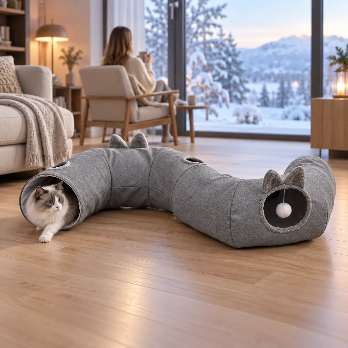 Katzentunnel mit Bett Lifestyle-Bild