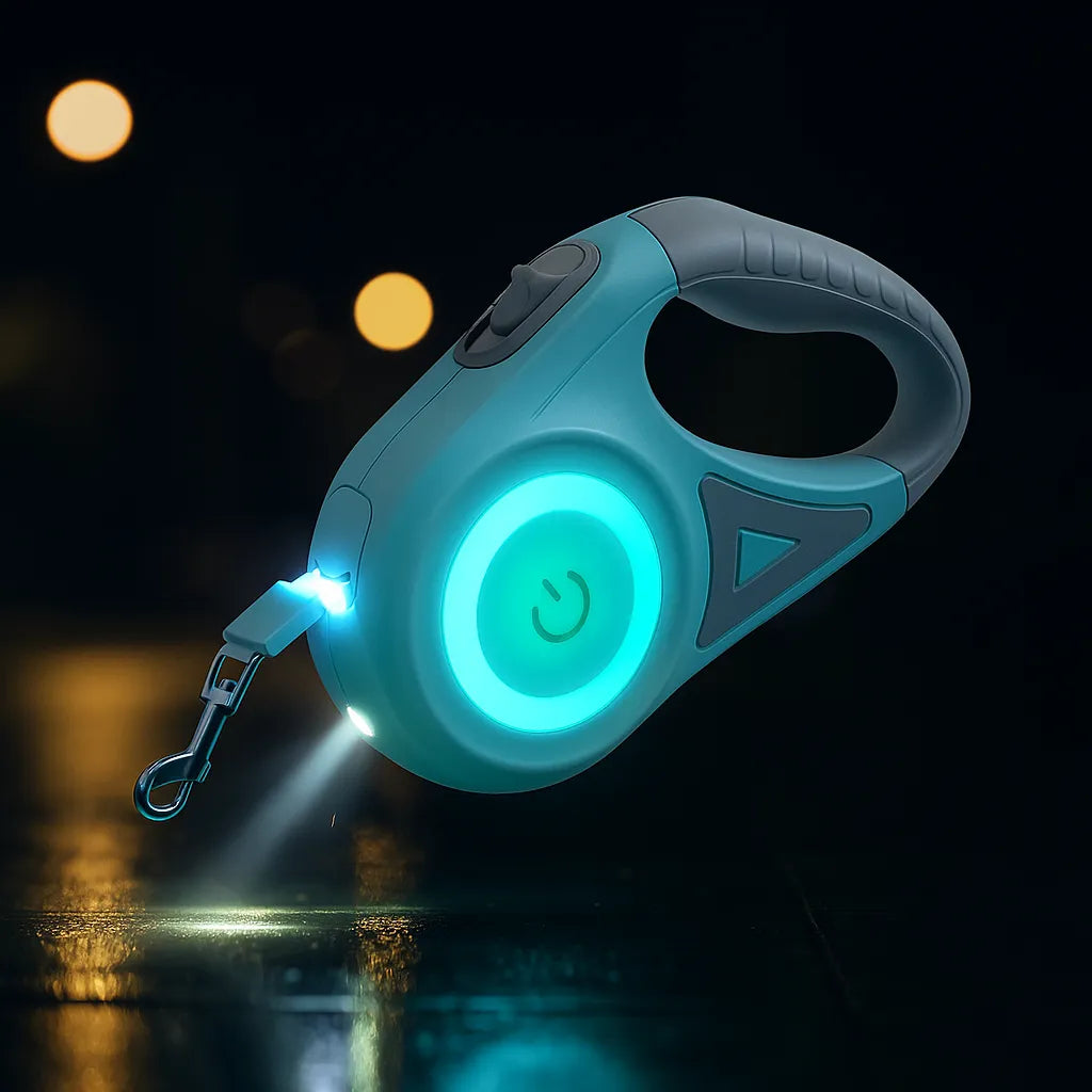 Hundeleine LED Rollleine | sichtbar & sicher bei Nacht