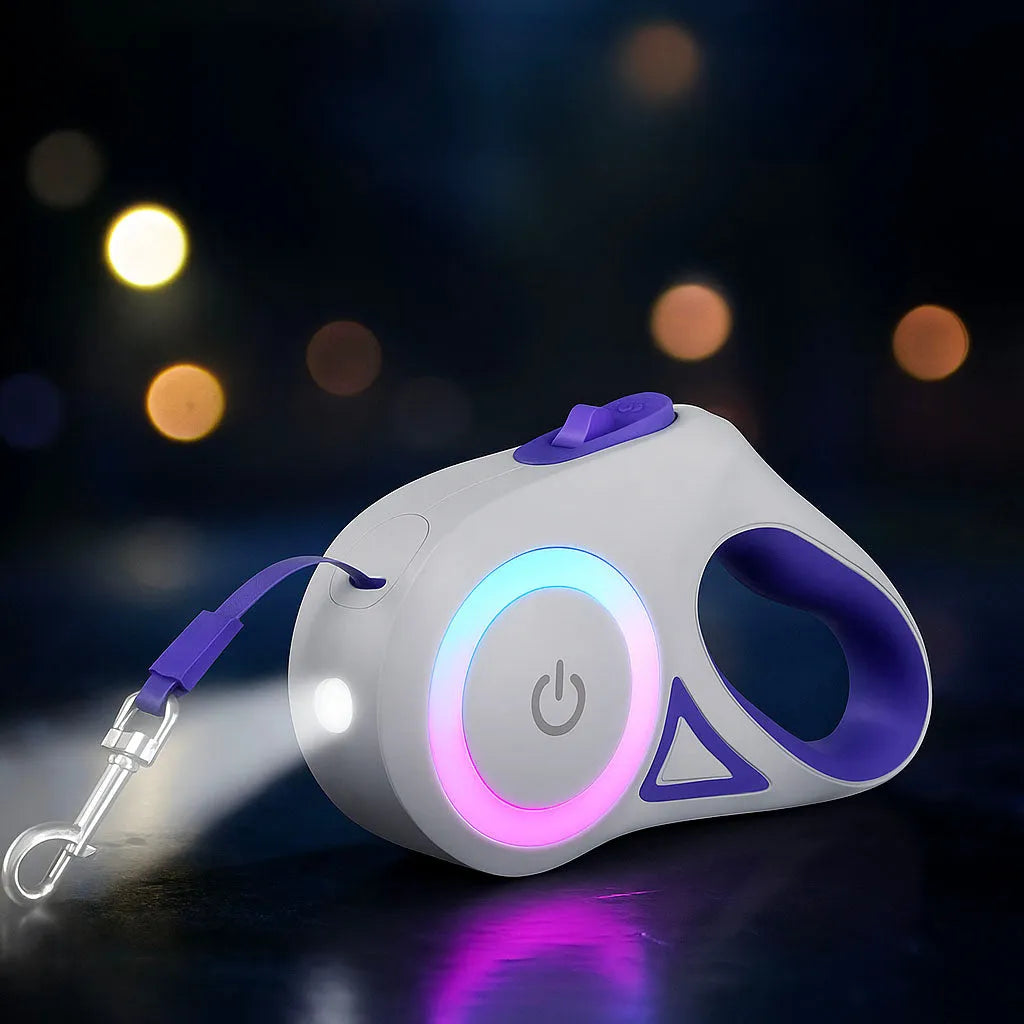 Hundeleine LED Rollleine | sichtbar & sicher bei Nacht