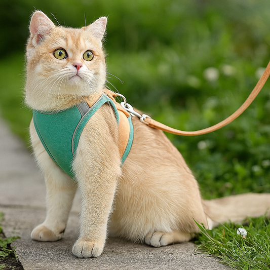 SafeCat – Sicheres & Ausbruchsicheres Katzengeschirr mit Leine