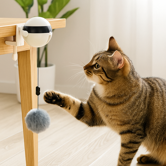 Interaktives Katzenspielzeug mit automatischer Bewegung – Beschäftigung & Jagdspaß für Wohnungskatzen