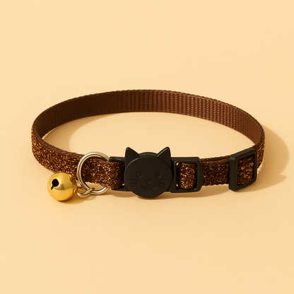 Katzenhalsband mit Sicherheitsverschluss & Glöckchen – Verstellbar & leicht für Freigänger